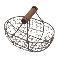 Eleganter Eierhalter, stabiler Metallkorb, stilvolles Küchenaccessoire, raffinierter Aufbewahrungskorb, Eierorganisator, Eierablage für den Tisch.