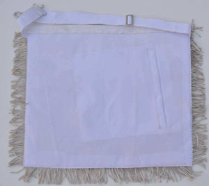 Delantal Masónico de Lujo Bordado para Maestro de Logia con Diseño MM Magnético, Azul, Colores y Materiales Personalizables - Product Image 5