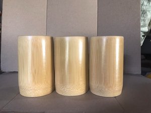 Mug à café en bambou naturel avec poignée, tasse à thé réutilisable pour boissons chaudes et froides, tasse en bambou faite à la main pour le thé - Product Image 4