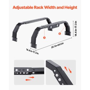 Portapacchi Regolabile per Cassone Ram 1500/Tundra, Altezza 14.4-17.3 Pollici, con Luce di Sicurezza a LED - Product Image 3