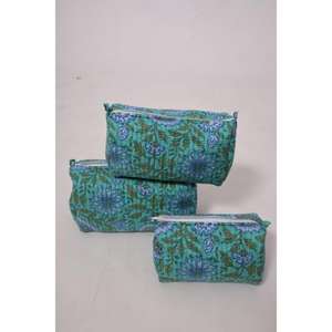 Bolsa de Maquillaje con Estampado Floral de Algodón, Bolsa de Cosméticos Floral, Organizador de Maquillaje con Cierre, Regalo para Mujer - Product Image 4