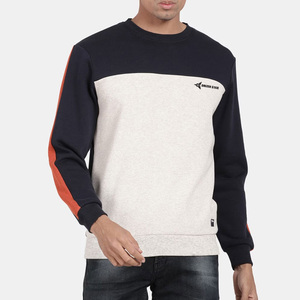 Daizen Star Men's Crew Neck Pullover Sweatshirt Color Blocking Design Regular Fit Casual Autumn Wear 100% Cotton Knitted - Product Image 6