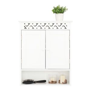 Gabinete de pared de doble puerta tallado FCH, diseño elegante para almacenamiento en el hogar o la oficina - Product Image 4