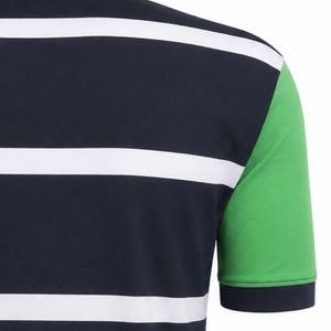 Men's Black Green Sleeve Striped Polo Shirt Short Sleeve Stylish <b>Athletic</b> Apparel Comfortable Wear for Golf Sports - Product Image 6