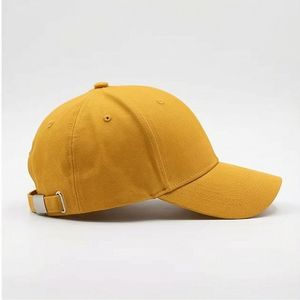 Gorras de Béisbol Amarillo Mostaza Lisas, Gorra Diaria Moderna, Ajuste Elegante, Estética de Vanguardia, para Caballeros, Ajustables, de Algodón - Product Image 3