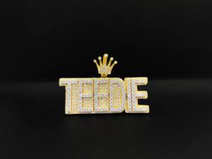 Pendentif personnalisé chrétien Hip Hop en alliage plaqué argent avec CZ givré Ice Legacy Elite - Product Image 3