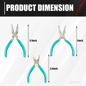 3 Piece Stainless Steel Jewelry <b>Pliers</b> <b>Set</b> Micro Jewelry Making Tools Kit for Bead Winding Wire Shaping DIY Crafts Jewelry - Product Image 4
