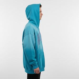 Nouveauté : Sweat à capuche pour homme en coton mélangé, délavé à l'acide, séchage rapide, respirant, grandes tailles, fabriqué au Pakistan – En promotion - Product Image 4