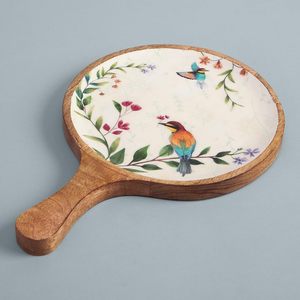 Superfine Quality Available Round Wooden Snack & Pizza <b>Tray</b> Serving <b>Tray</b> Stylish <b>Tray</b> for Kitchen Multipurpose Gift Available - Product Image 3