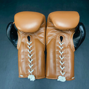 Nouveaux gants de boxe marron et noir, modèle dernier cri, No Boxing No Life, pour entraînement professionnel, à lacets, pour salle de sport, maison, extérieur - Product Image 5