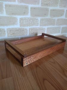 Natural mango wood rectangular <b>tray</b> for serving snacks beverages <b>breakfast</b> elegant rustic home decor kitchen accessory - Product Image 6