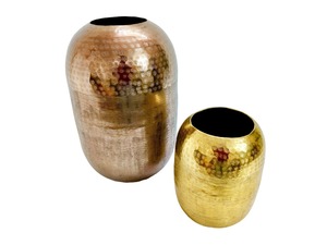 Hammered Aluminum Metal <b>Vase</b> Handmade Flower Vessel Tabletop Floor Standing Decor for Home Wedding - Product Image 1