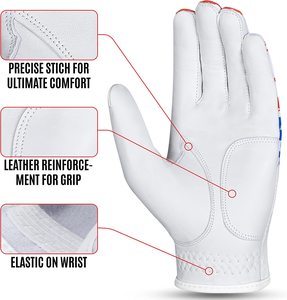 Guantes de Golf de Piel Cabretta Fawn International Hechos a Medida con Cierre de Gancho y Bucle, Logotipo Personalizado para Uso Deportivo Unisex - Venta al Por Mayor - Product Image 4
