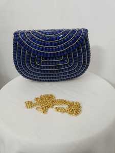 Indian Supplier Bulk Fashionable Resin Evening Purse Vintage Brass Chain Strap for Wedding Banquet Party Event B2B Wholesale - Product Image 1