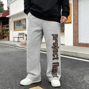 กางเกงยืดลายเสือดาวสไตล์เรโทร กางเกงลำลองทรงตรงสำหรับใส่เดินเล่นหรือออกกำลังกายกลางแจ้ง - Product Image 3