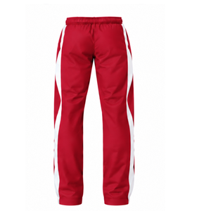 Red White Hooded Tracksuit Set Full Zip <b>Jacket</b> Matching <b>Straight</b> Pants Custom Team Training Athletic Sportswear Two Piece Set - Product Image 6