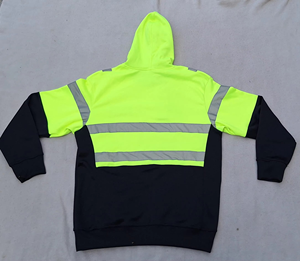 Sudadera con Capucha Oversize de Algodón 100% con Pedrería Reflectante Personalizada de Alta Visibilidad para Hombre, Ecológica, para Otoño - Product Image 4