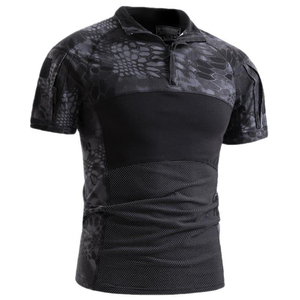 เสื้อยืดลายพรางยุทธวิธีสำหรับผู้ชาย เสื้อผ้าระบายอากาศ เสื้อแขนสั้นสำหรับกิจกรรมกลางแจ้ง เสื้อยืดลายพรางสำหรับเล่นกีฬาฤดูร้อน - Product Image 3