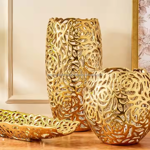 Latest Design Aluminium Flower <b>Vase</b> <b>Unique</b> Shape Wedding for Table Centerpieces Decorations by Azora industries - Product Image 2