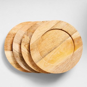 <b>Wooden</b> Charger Plate Service Plate Suitable For <b>Dining</b> <b>Table</b> Natural <b>Rustic</b> Serving Base And Elegant <b>Table</b> Setting Kitchen Decor - Product Image 3