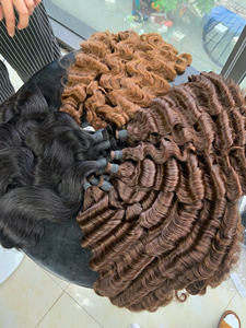 Extensiones de Cabello Ondulado Profundo y Ondulado Natural, Precio de Fábrica, Cabello Nasa de Alta Calidad, Cabello Vietnamita en Tonos Marrones - Product Image 3