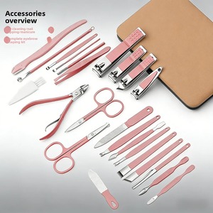 Ensemble de coupe-ongles professionnels durables en acier inoxydable, 7/16/24 pièces, lame incurvée pour pédicures, coupe des ongles des orteils/des doigts - Product Image 2