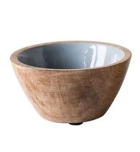 Tazón de Madera Ecológico Hecho a Mano con Interior Blanco, Apto para Lavavajillas y Duradero, Diseño Clásico para Servir Comida en Fiestas - Product Image 2