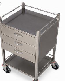 Carrito de Laboratorio de Acero Inoxidable para Hospital, Diseño Cuadrado Portátil, Personalizable y Duradero - Product Image 4