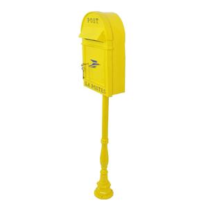 Yellow Coated <b>Letter</b> <b>Box</b> With Stand Ground Mount Custom Post <b>Box</b> For Garden Supplies Decoration - Product Image 2