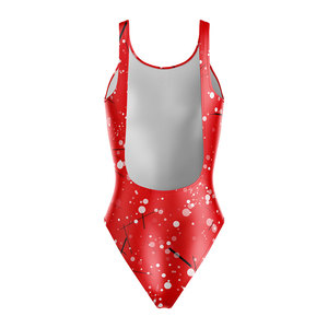 Traje de Baño de Una Pieza Sublimado Personalizado para Mujer, Traje de Baño Ecológico de Tela Elástica para Natación, Playa y Deportes Acuáticos - Product Image 6