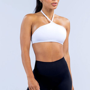 Soutien-gorge de sport pour femme, dos nu, col halter, ajusté, idéal pour le yoga, la gym, l'entraînement et les activités sportives estivales en extérieur - Product Image 1