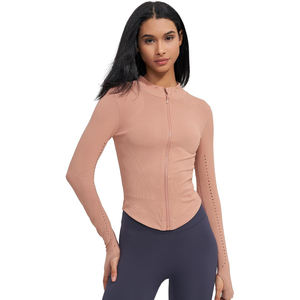 Cardigan de yoga long pour femme, ouvert sur le devant, manches longues, coupe décontractée, respirant, en nylon et élasthanne, léger, pour superposition - Product Image 3