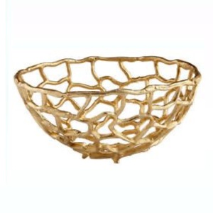 Handmade Modern Dining Tabletop Fruit Serving Bowl Elegant Aluminium Handcrafted <b>Snacks</b> Bowl - Product Image 3