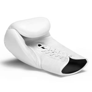 Gants de boxe professionnels à lacets en cuir de vache véritable pour la compétition, équipement d'entraînement et de sparring personnalisé Pro-Fight - Product Image 4