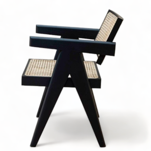 Reposabrazos de Ratán Antiguo de Estilo Casual Moderno con Estructura de Madera de Teca y Diseño Minimalista para Muebles del Hogar - Product Image 3