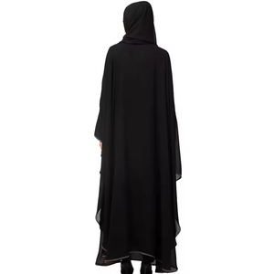 Wholesale Prices New Stylish Abayas <b>Islamic</b> Dress Muslim Woman Clothing Custom Sizes Blue Color Long Length Full Flared Abayas - Product Image 2