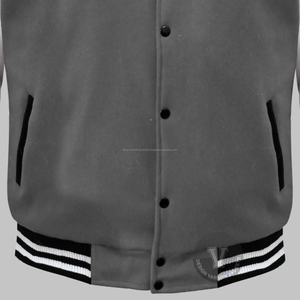 Chaqueta universitaria de lana de algodón personalizada de alta calidad con cuello levantado prendas recubiertas transpirables para invierno - Product Image 6