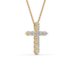 0.99 Carat Lab Grown Round Brilliant Cut Diamond 14K <b>Solid</b> <b>Gold</b> Women's <b>Pendant</b> - Product Image 4