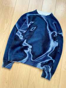 Pull en mohair duveteux de qualité supérieure, imprimé abstrait vintage, coupe ample, streetwear chaud d'hiver, unisexe, vente en gros - Product Image 3