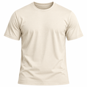 Camiseta de Algodón Verde Oliva para Hombre, Manga Corta, Cuello Redondo, Corte Regular, Color Sólido Informal, Tejido Jersey Transpirable - Product Image 4