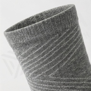 Crew Socks Gray Geometric Pattern Breathable Polyester Spandex Running Athletic Socks for Adults Spring Season - Product Image 4
