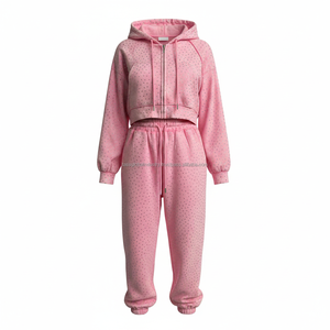 Chándal Unisex con Pedrería, Talla Grande, con Capucha, Personalizado, OEM, Venta al Por Mayor - Product Image 1