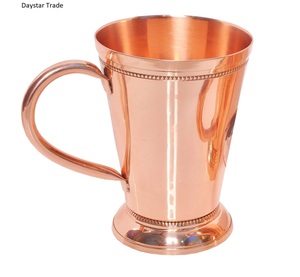 แก้วมอสโกมิวล์ Daystar Trade Copper แก้วค็อกเทลแบบพกพา ใช้ซ้ำได้ พร้อมหูจับโลหะ ของตกแต่งบ้าน - Product Image 1