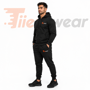 Wholesale High Quality Men's Tracksuit <b>Jogging</b> Training Wear Set Blank Wholesale 100% cotton Sweatsuits for men - Product Image 2