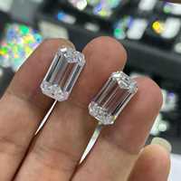 Diamants Scintillants Taille Émeraude de Laboratoire, Taille Excellente, Diamants Remplis CVD HPHT Certifiés IGI, Diamants Libres pour la Fabrication de Bijoux