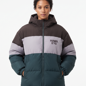 Veste matelassée en toile à capuche pour femme, imperméable, hiver, entièrement zippée, chaude, pour usage extérieur, vente en gros - Product Image 1