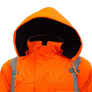 Chaqueta de Seguridad Reflectante Impermeable y Transpirable de Alta Visibilidad 100% Poliéster para Trabajos de Infraestructura e Industriales - Product Image 5