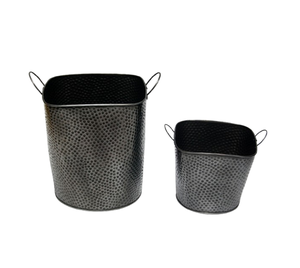 <b>Large</b> Powder Coated Black Metal Planter for Garden Decor for Restaurant Hotels Office or Home-Indian Supplies at Low Price - Product Image 5