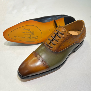 Chaussures habillées pour hommes, mocassins britanniques en cuir véritable faits à la main, à bout carré, à enfiler, bottes en cuir pour le bureau et les affaires - Product Image 6