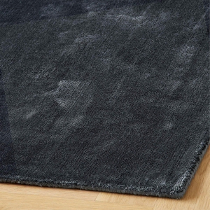 Tapis artisanal en TENCEL Lyocell bleu marine, tissé à la main, texturé et doux, pour la décoration moderne de la maison, fournisseur en gros - Product Image 5